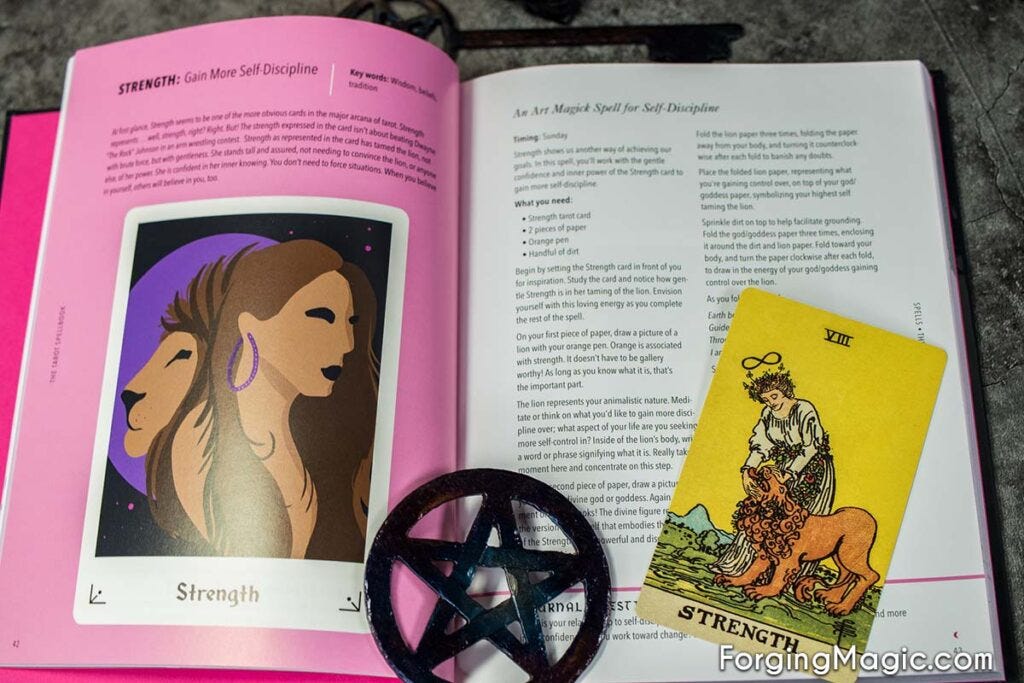 Strength Tarot Spell Book Page Strength Tarot Spell Book Page