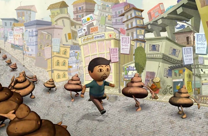 Images from the Take Poo to the Loo music video campaign in India