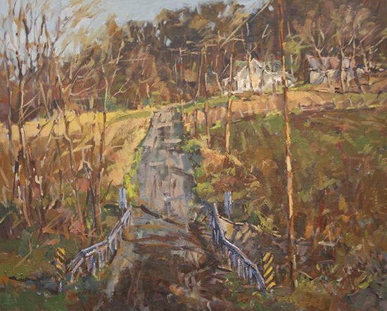 Single Lane Only, 24 x 30", Oil, © Jerry Smith Single Lane Only oil painting © Jerry Smith