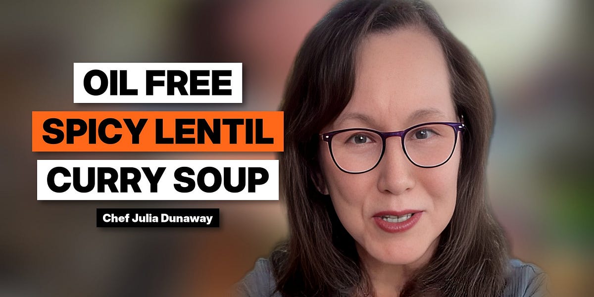 Spicy Red Lentil Curry Soup 😋 - Chef Julia Dunaway