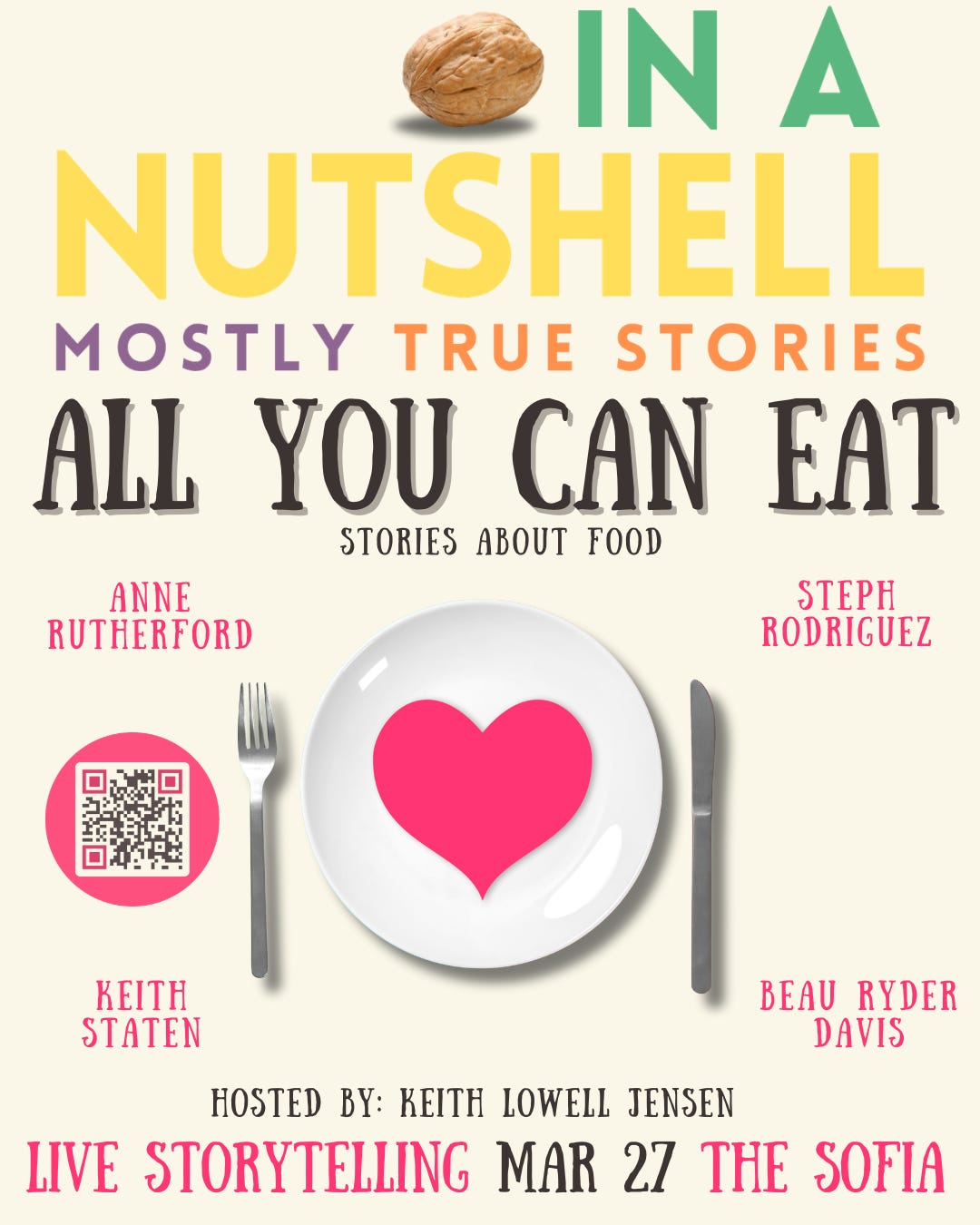 March 27 In a Nuthsell theme is "All You Can Eat"