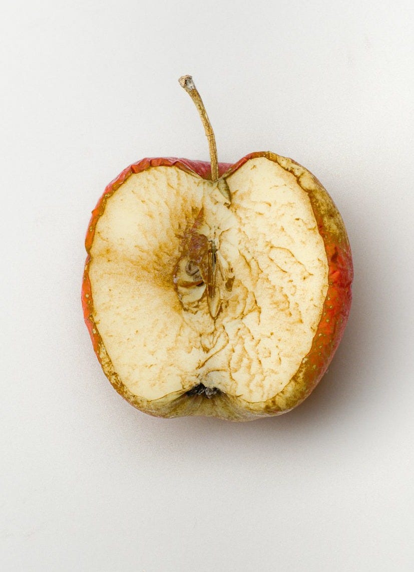 a pear with a stem