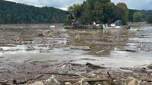 debris from Hurricane Helene ...
