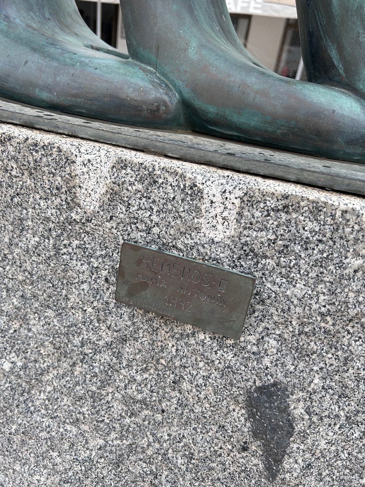 Stumbling on statues In Torremolinos.