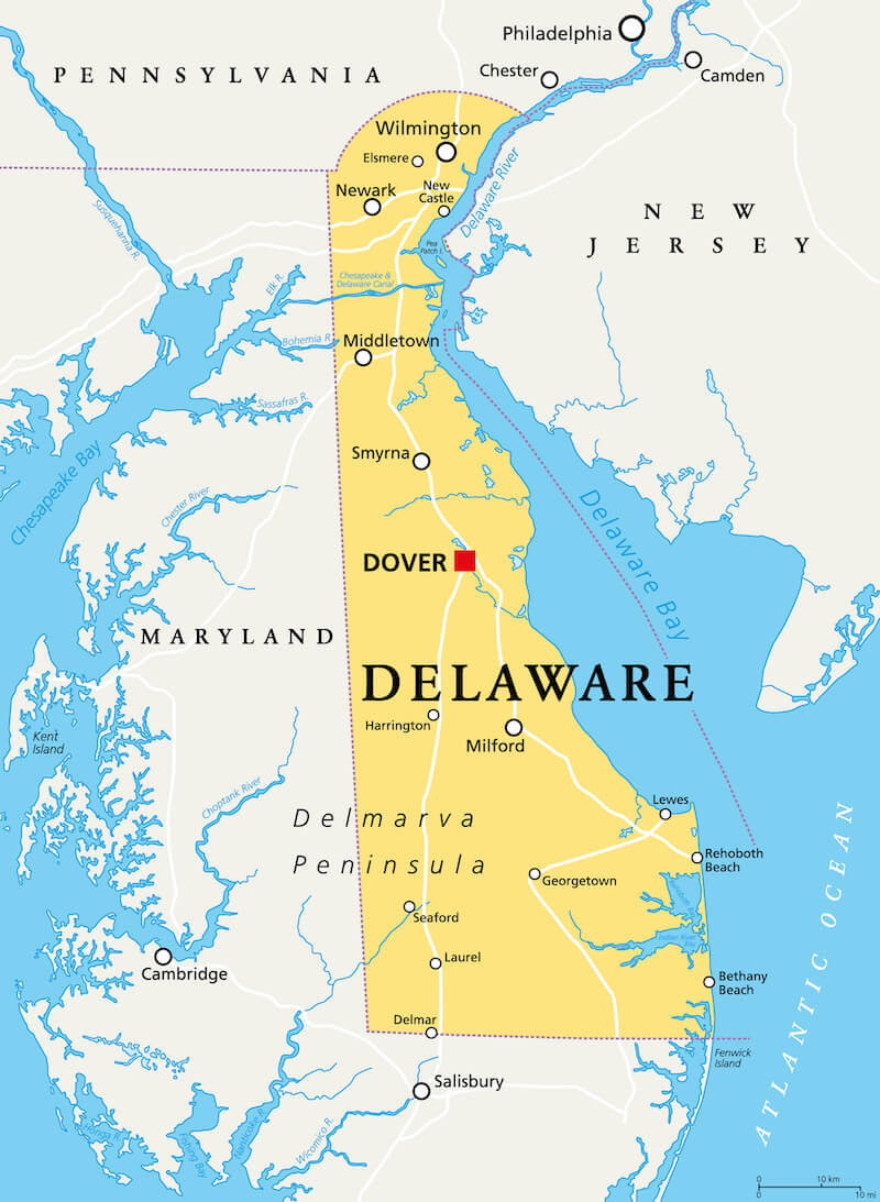 Delaware Facts for Kids | USA Facts | US States | Geography | Travel