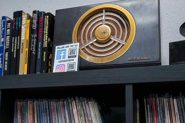 Antique 78 RPM Record Shop, on the ground floor of Big Blue