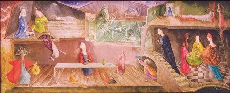 Une peinture mystique de Leonora Carrington Une peinture mystique de Leonora Carrington