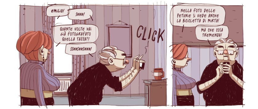 Noccioline - Residenza Arcadia: un fumetto a strati - Teste fiorite