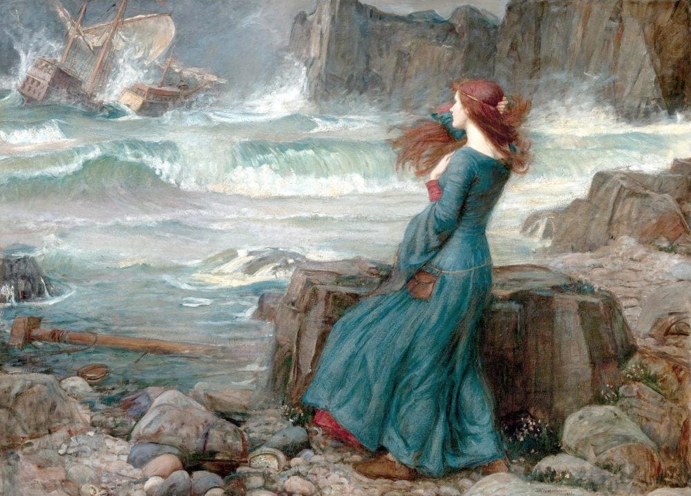 John William Waterhouse: Miranda, The Tempest, 1916