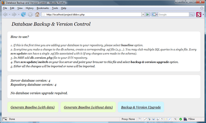 Db Backup & Versioning Script