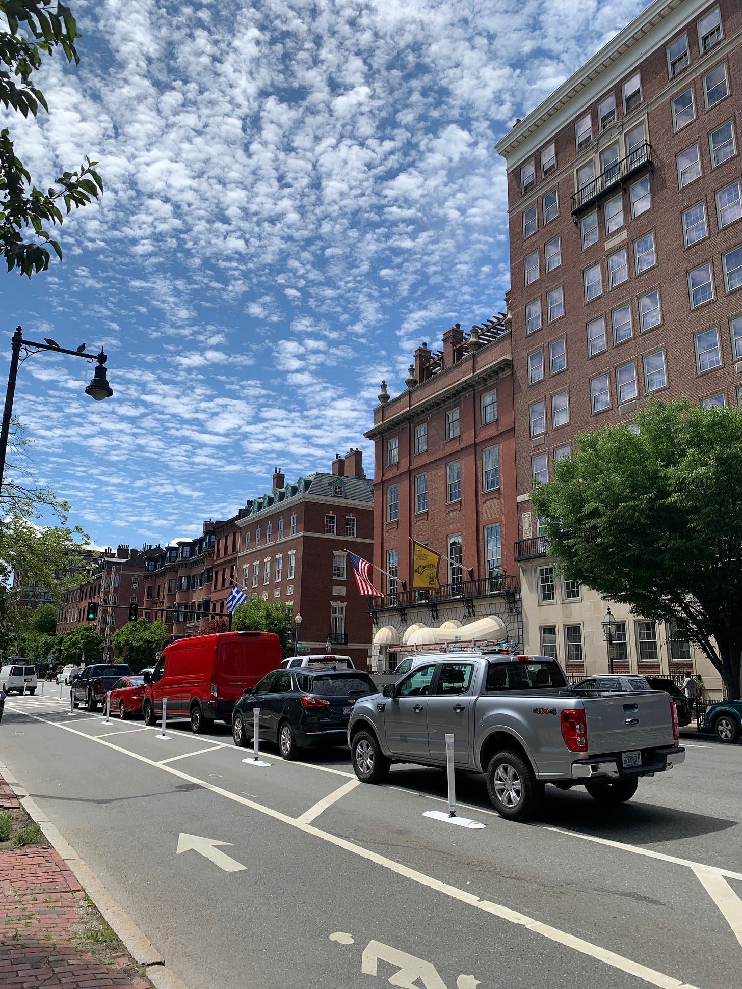 Charles and Beacon Streets, by the Boston Public Garden, a location in the film, taken June 2022.