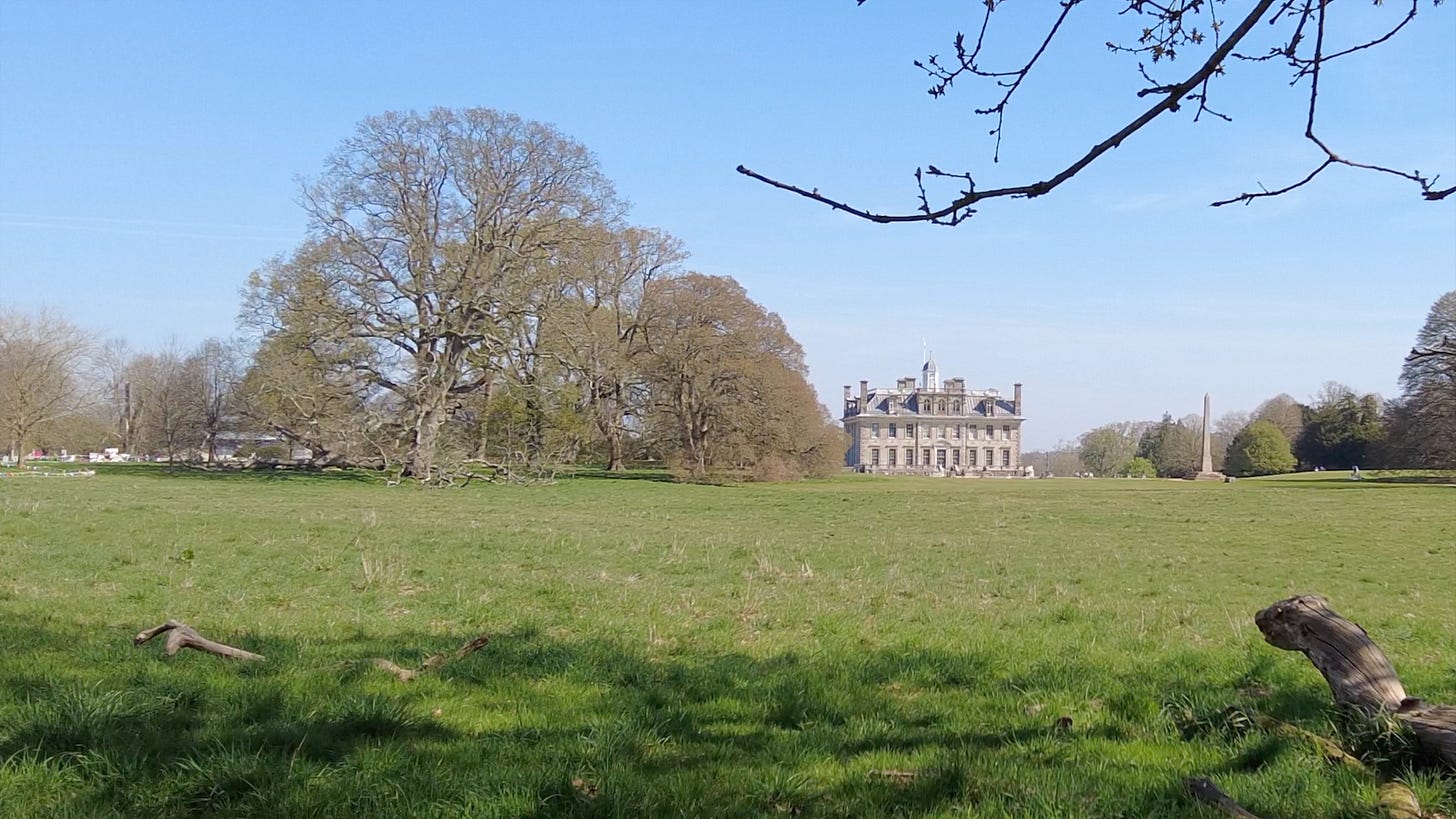 Kingston Lacy House overlooking its large open lawns.