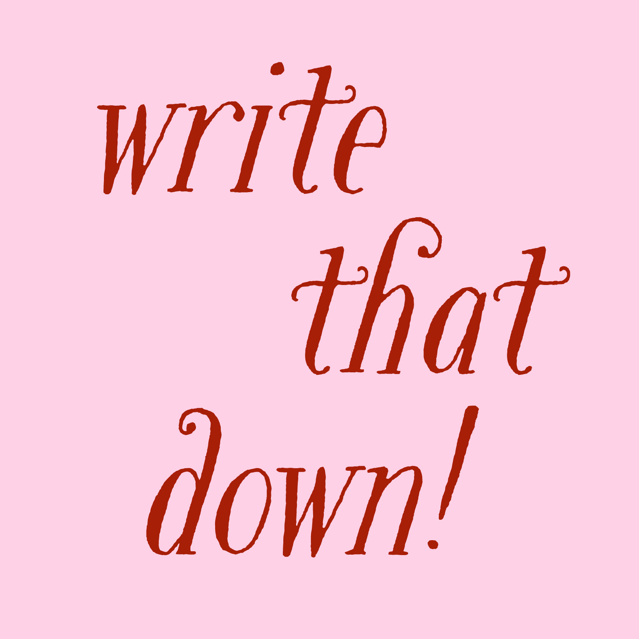 write that down! logo