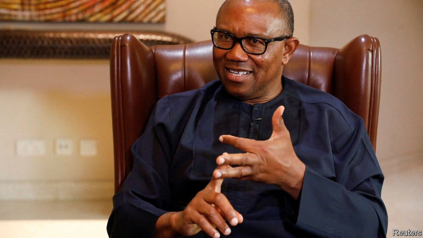 Peter Obi, Presidential candidate of the Labour Party, gestures during an interview with Reuters at his residence in Lagos, Nigeria August 18, 2022. REUTERS/Temilade Adelaja