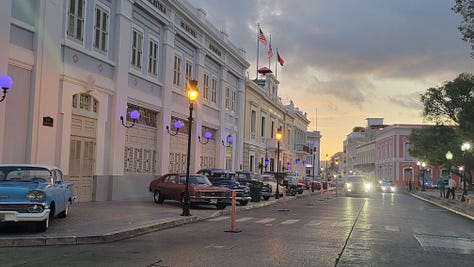 historic buildings in many colors in Ponce, Puerto Rico