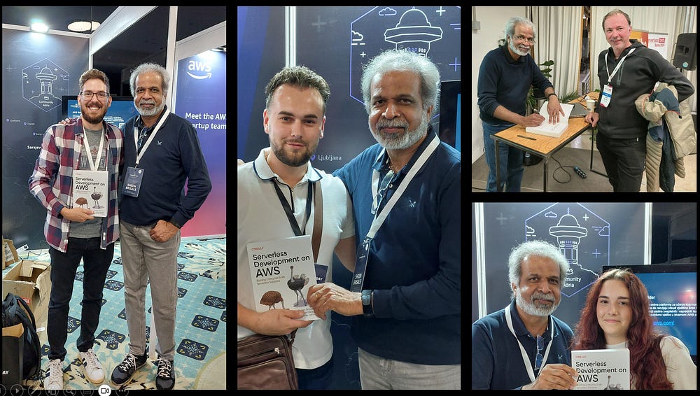 Memorable photographs from AWS Community Day, Adria, 2025, and Serverless Days, Rome 2024.