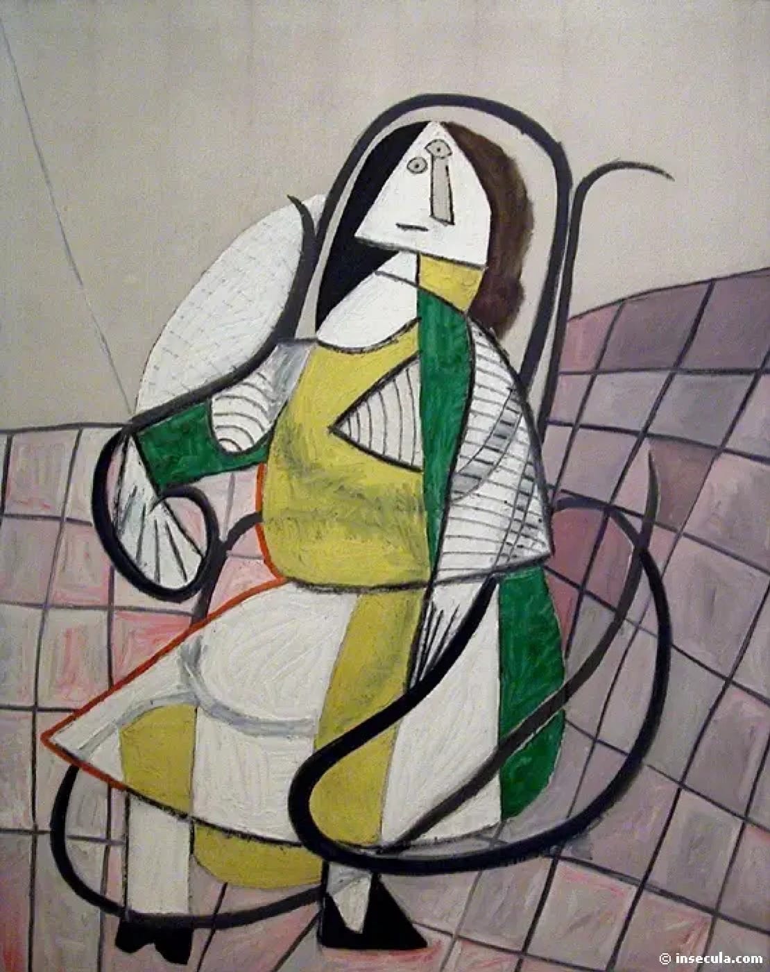 Pablo Picasso. Jacqueline in a rocking chair