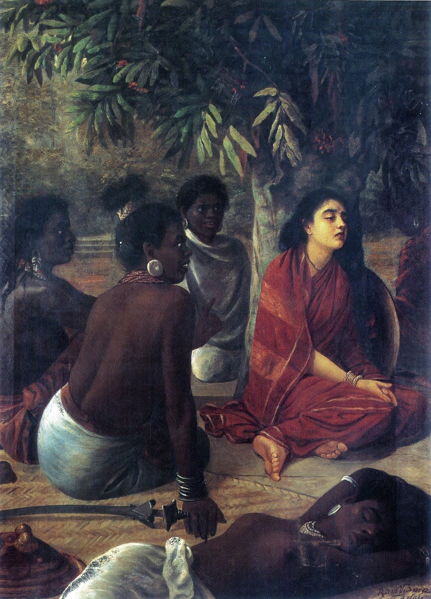 Sita in Ashoka Grove y Raja Ravi Varma Sita in Ashoka Grove y Raja Ravi Varma