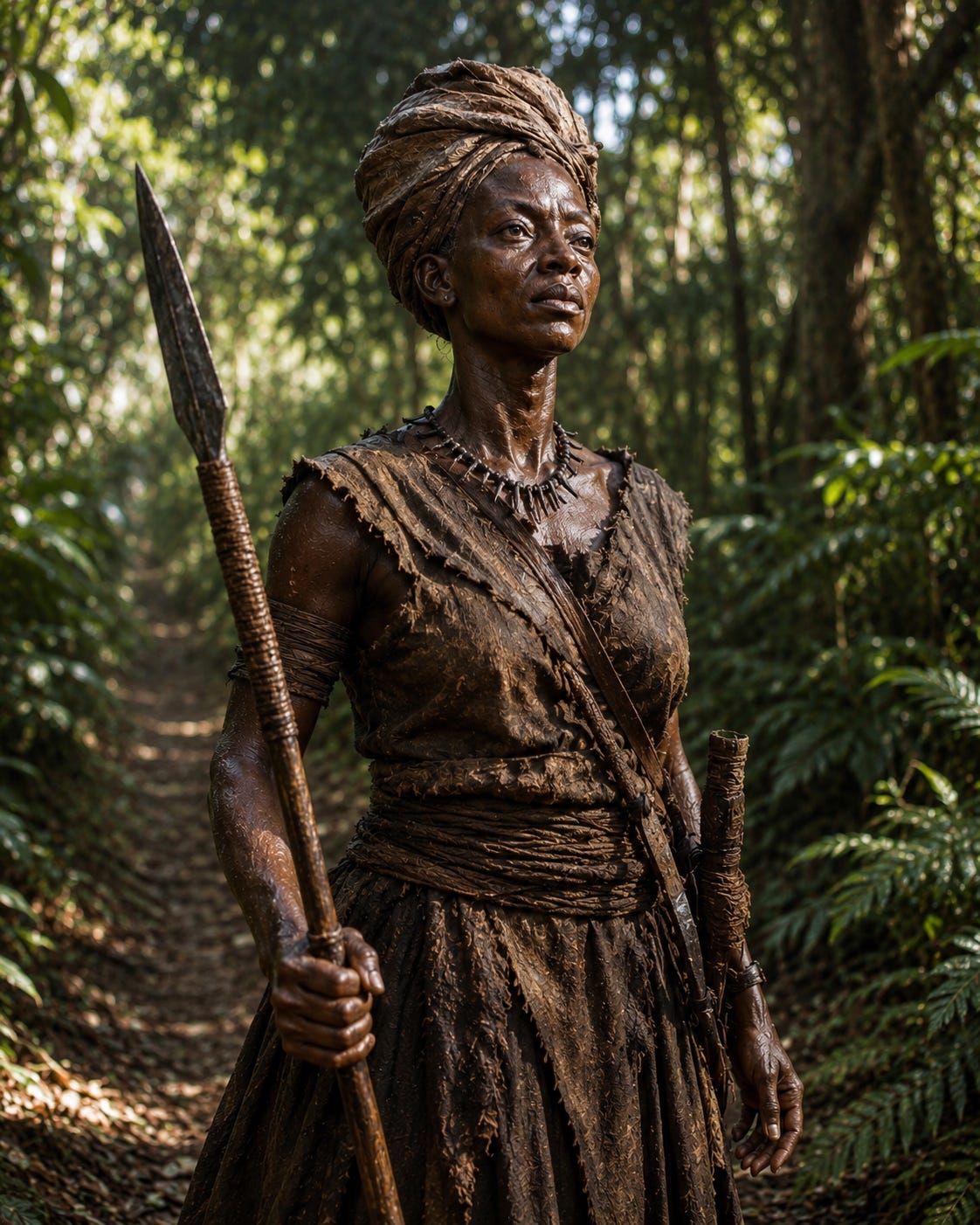 Realistic artistic interpretation inspired by Jamaica’s most recognised depictions of Queen Nanny of the Maroons.