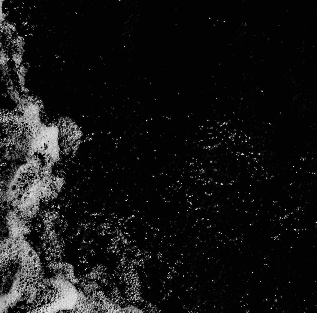 Bubbles and foam on a dark background Bubbles and foam on a dark background