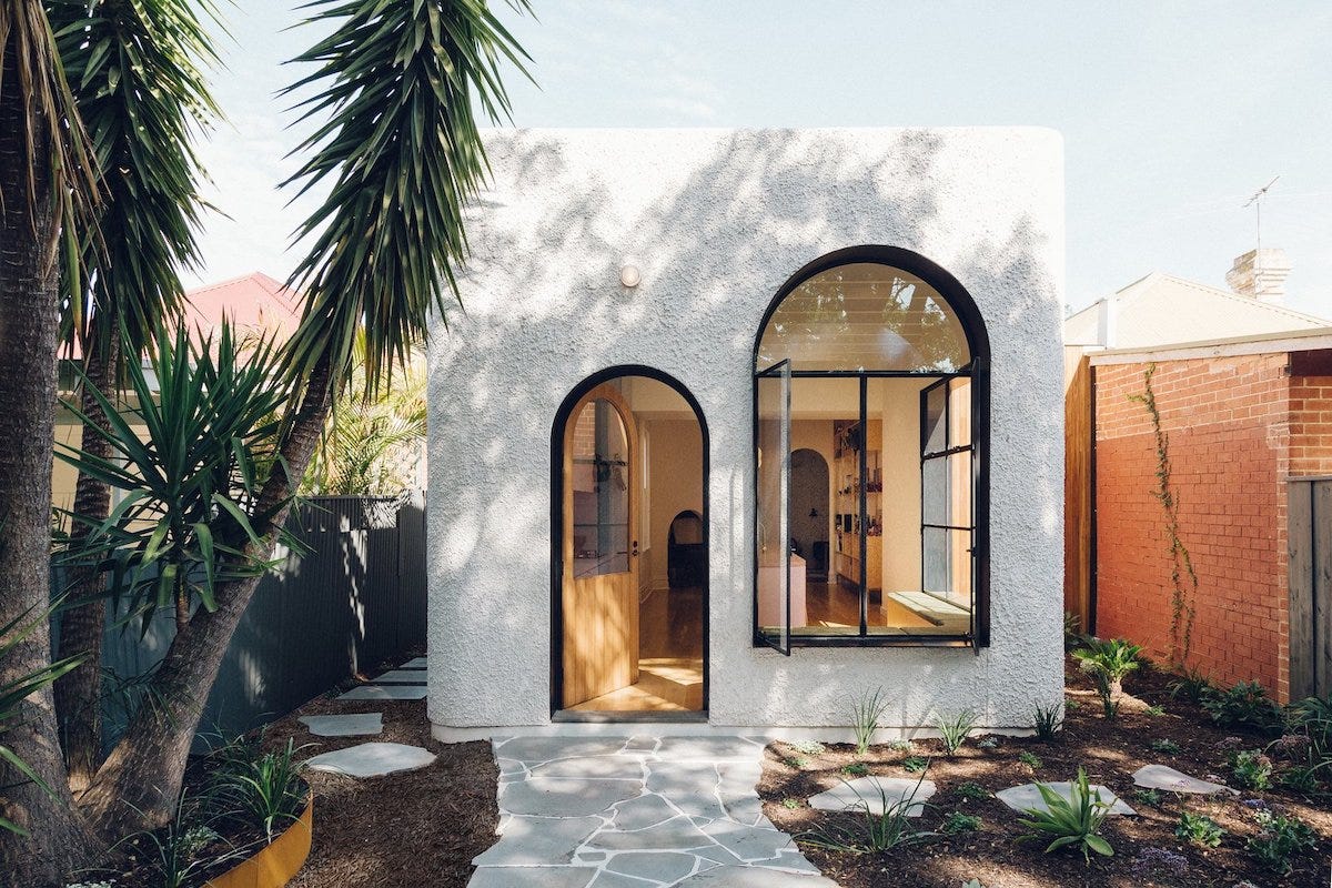 Modern homes with arched doorways