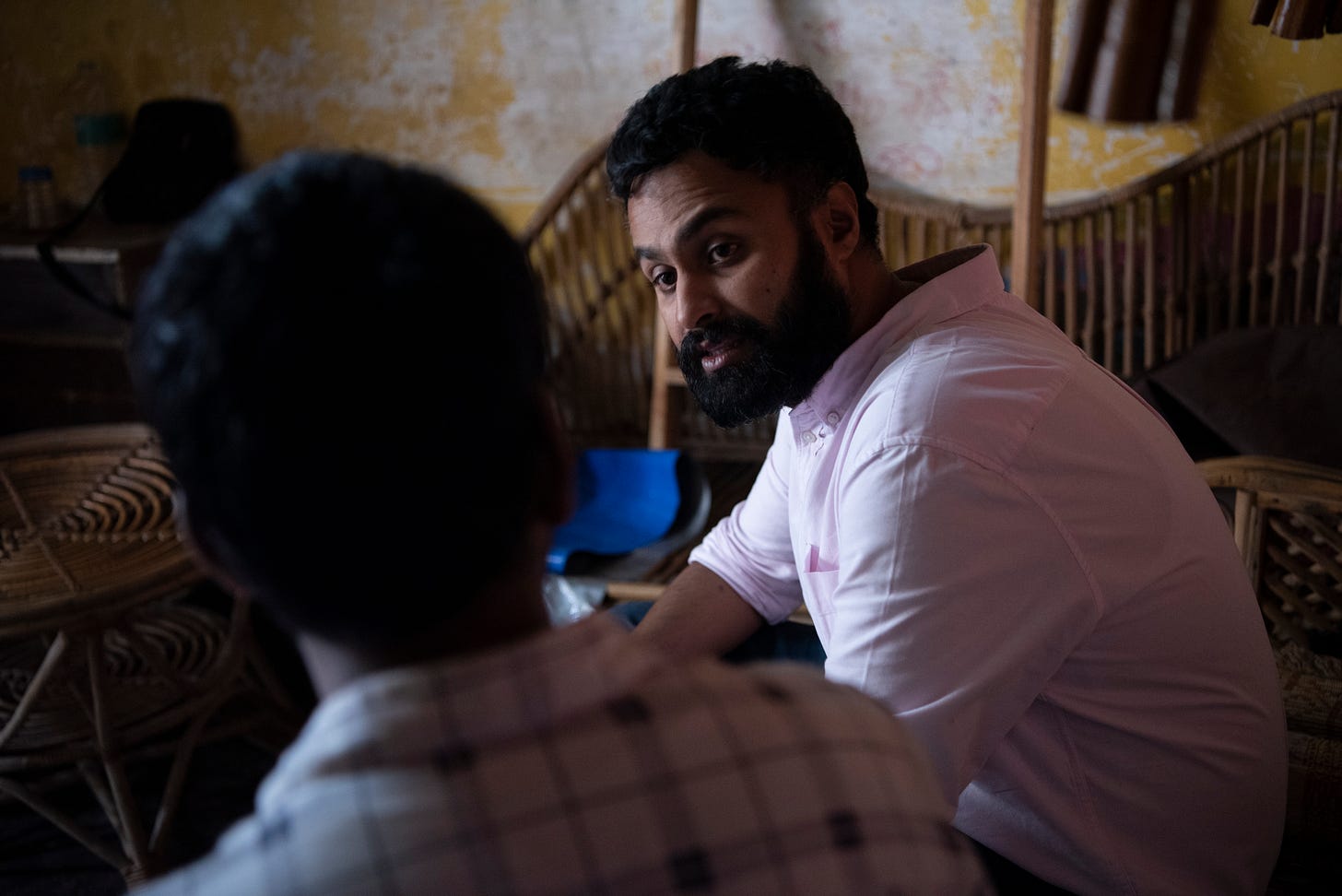 Two people having a conversation