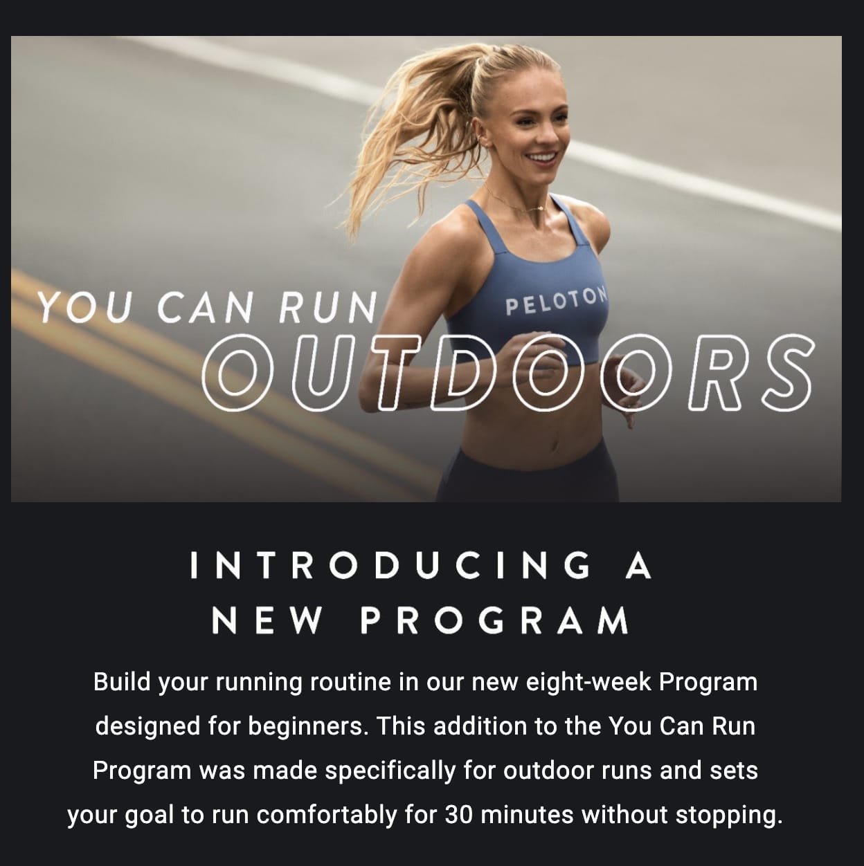 New Peloton Outdoor Running Training Program - "You Can Run Outdoors" -  Peloton Buddy