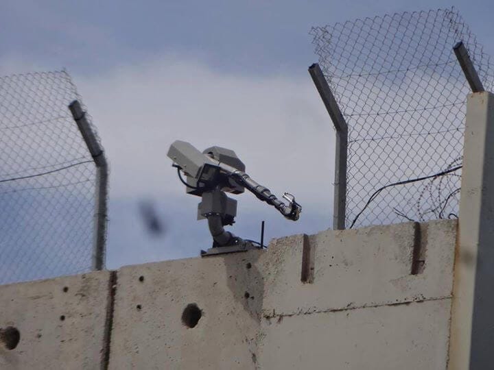 Updated: Remote-control gun installed atop wall near Bethlehem — Ma'an – Mondoweiss Updated: Remote-control gun installed atop wall near Bethlehem — Ma'an – Mondoweiss