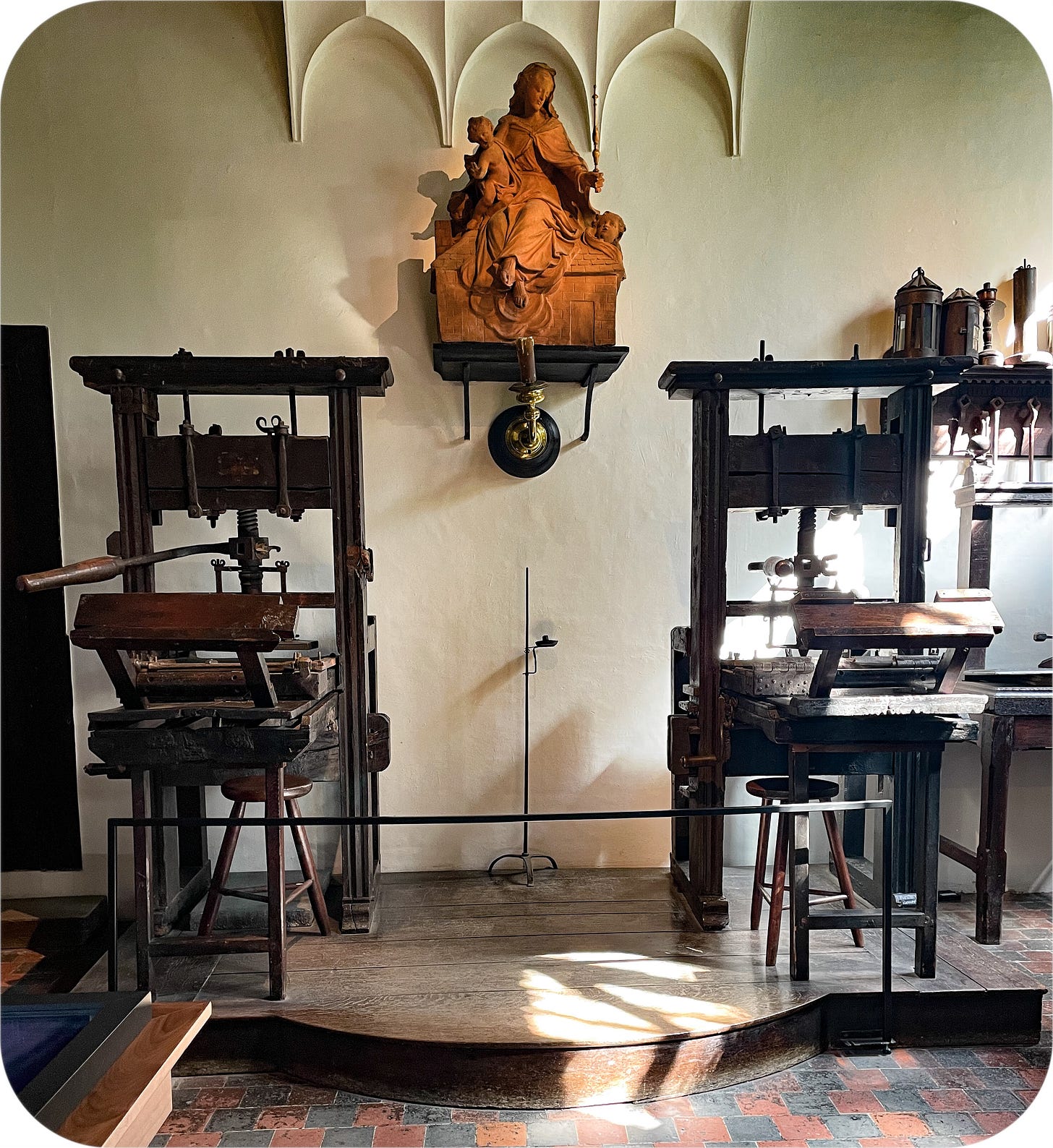 The world's oldest printing presses at the Plantin-Moretus Museum in Antwerp