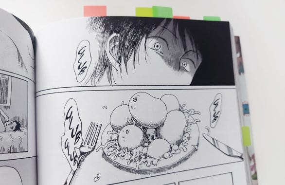 En una pesadilla, la comida de Yuri se transforma en los frutos que crecen en el planeta extraño.