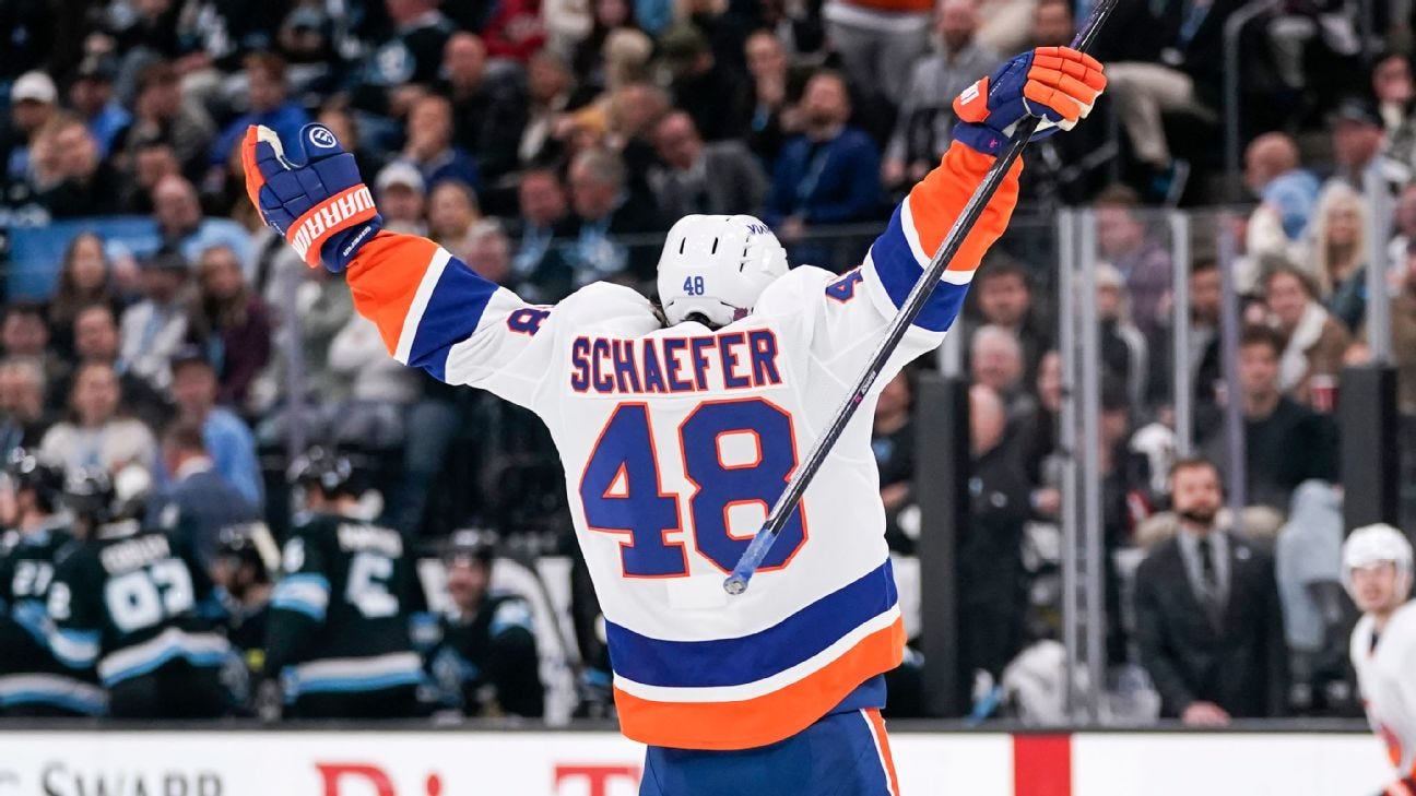 Isles' Matthew Schaefer edges Crosby as youngest with OT goal - ESPN