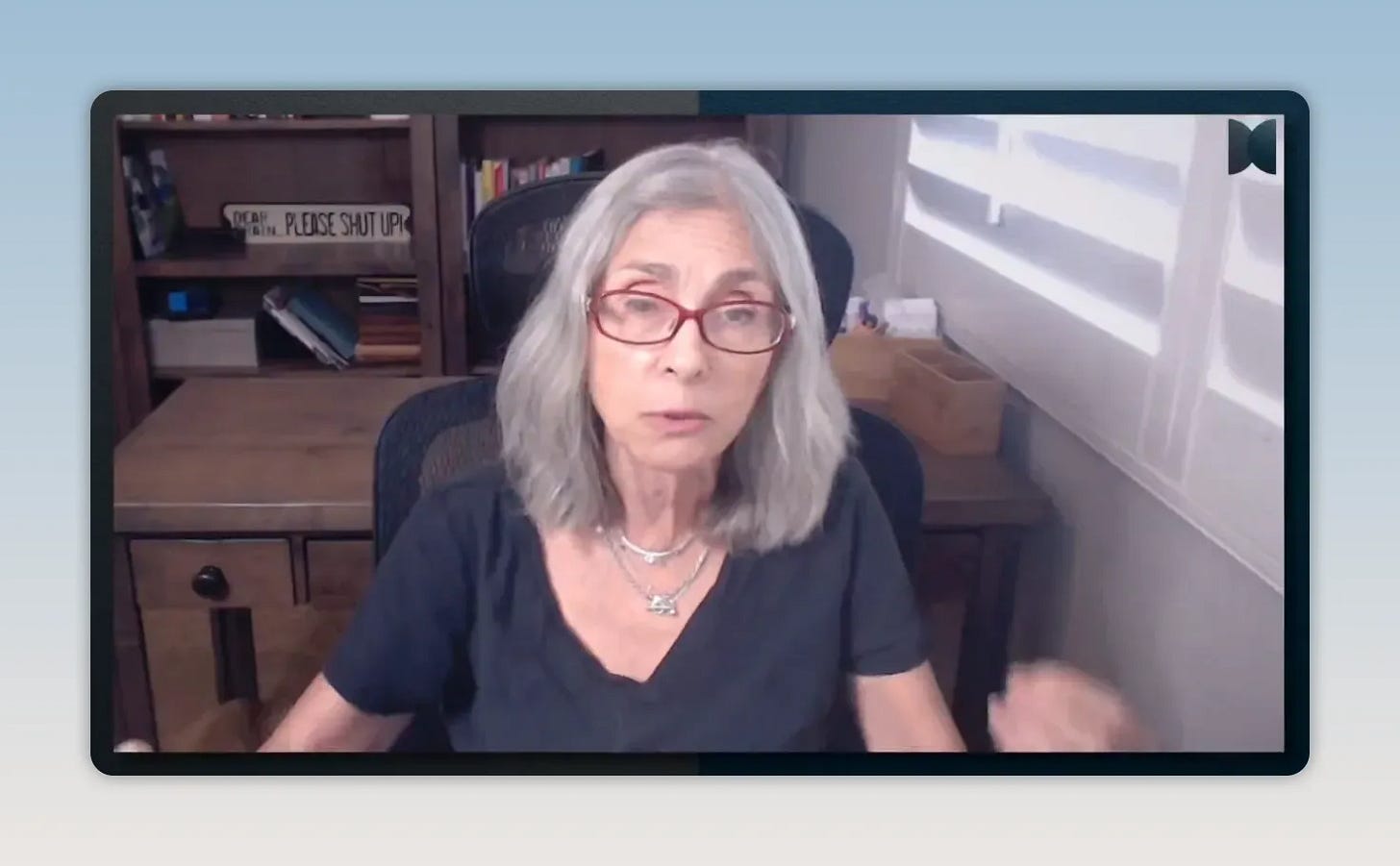 Screenshot of a presenter demonstrating the ease of starting with AI using natural language
