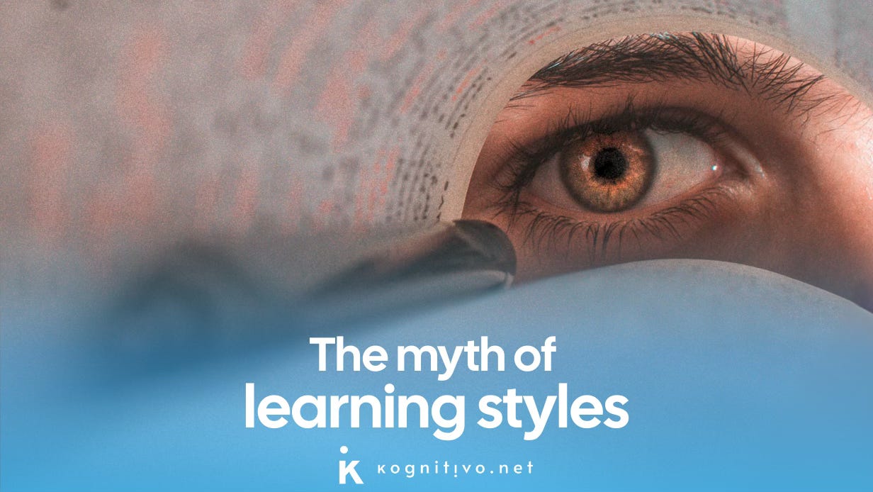 Visual banner representing the idea of visual learning as an example of the myth of learning styles.