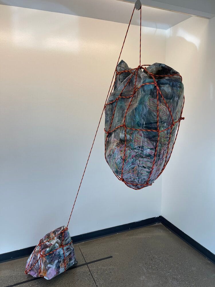 “Unbalanced Burden” Last summer I exhibited on the Green Roof in the Queens Botanical Garden. During the completion go the work at home, I have witnessed the incomparable burden on essential workers in New York. I wanted to express the unbearable weight on them, with gratitude from the bottom of my heart.