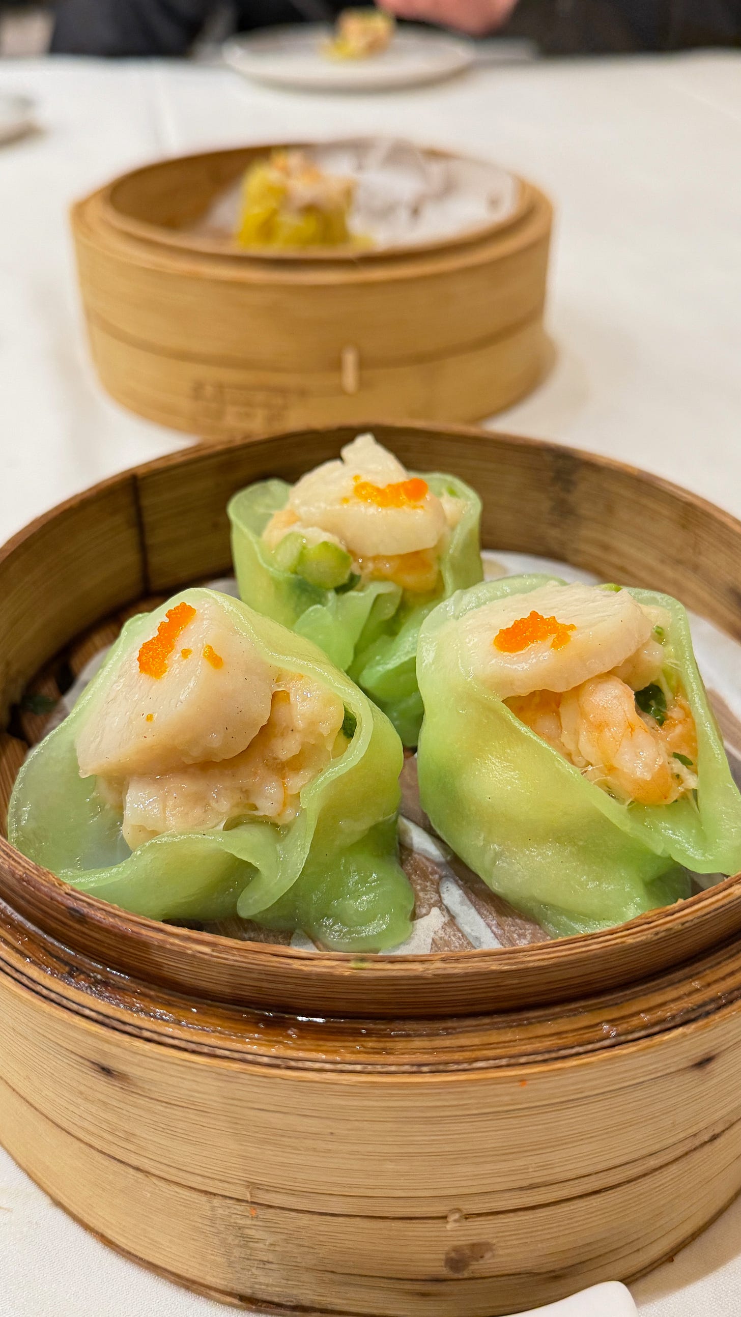 Asparagus wrapper dumplings