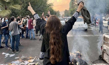 Protest in Tehran on Saturday following Mahsa Amini's death Protest in Tehran on Saturday following Mahsa Amini's death