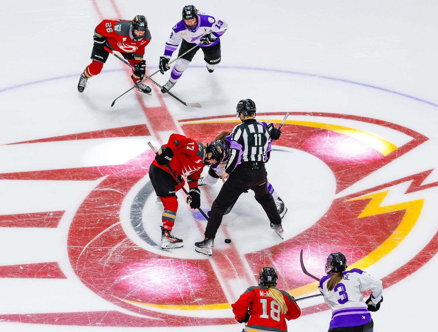 Faceoff with the Charge logo