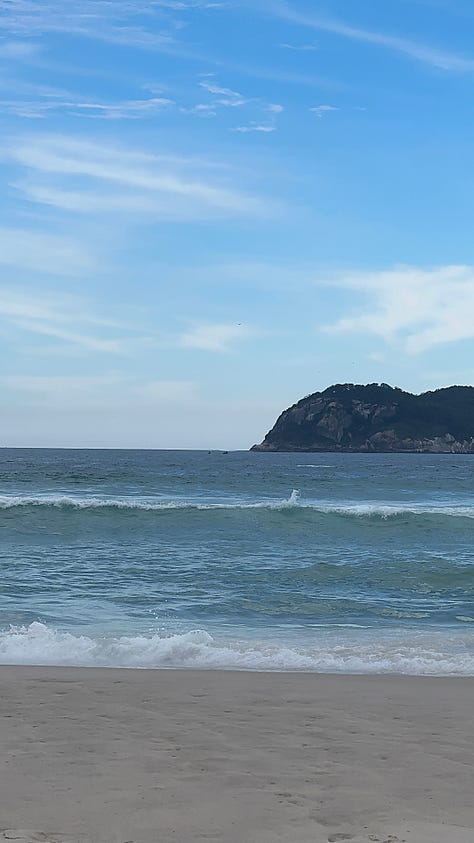 Images from Brazil of sunsets and beaches and beautiful meals
