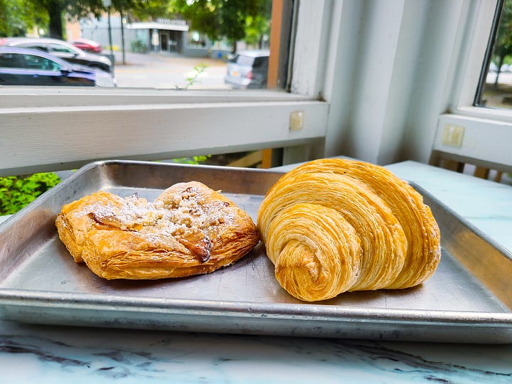 Sunflour Baking Company butter croissant and apple crumb croissant