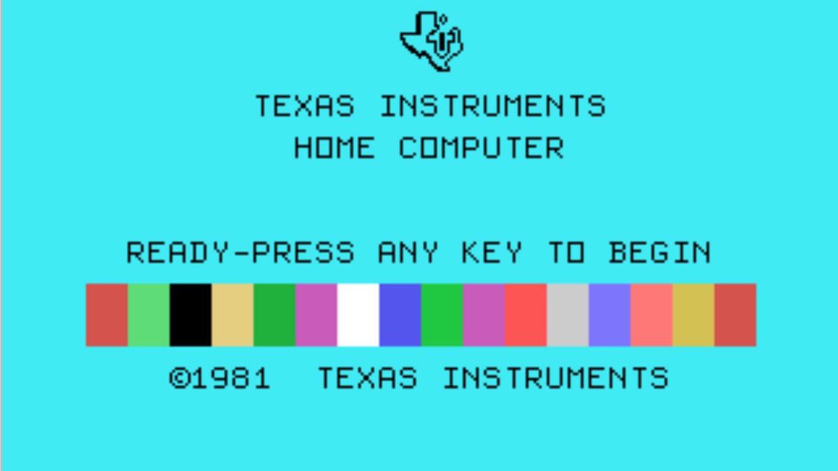 Texas Instruments TI-99/4a is a quirky early personal computer