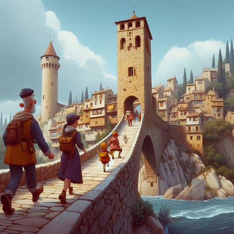 Imatges de Catalunya generades per IA amb estil Disney