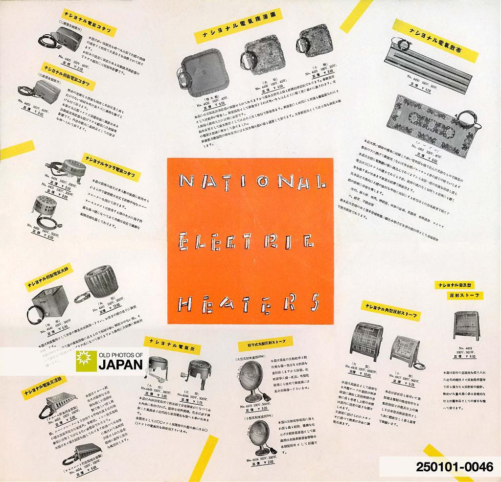 Advertising flyer for National electric heaters, 1930s Advertising flyer for National electric heaters, 1930s