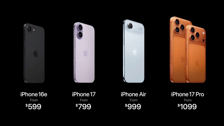 iPhone 17 Vs. iPhone 16: Price Guide For Apple's Fall 2025 iPhone Lineup