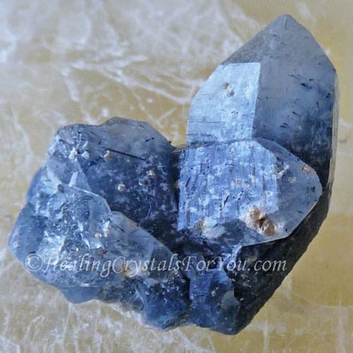 Blue Tourmaline in Quartz