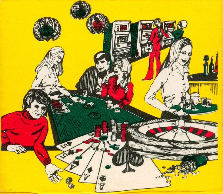 This may contain: a drawing of people playing cards at a table This may contain: a drawing of people playing cards at a table