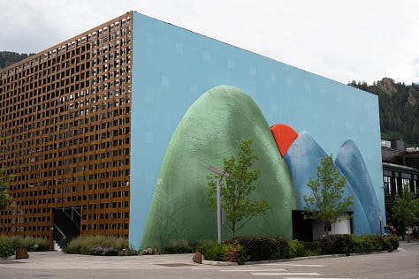 Gaetano Pesce: Photography by Stefan Ruiz (Image 1), Working Gallery Artwork (Image 2), “My Dear Mountains" at the Aspen Art Museum in Colorado in 2022 (Image 3)
