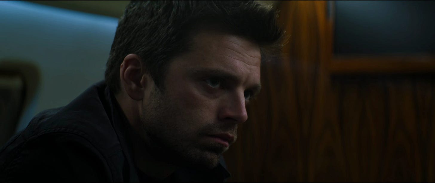 Bucky with short hair