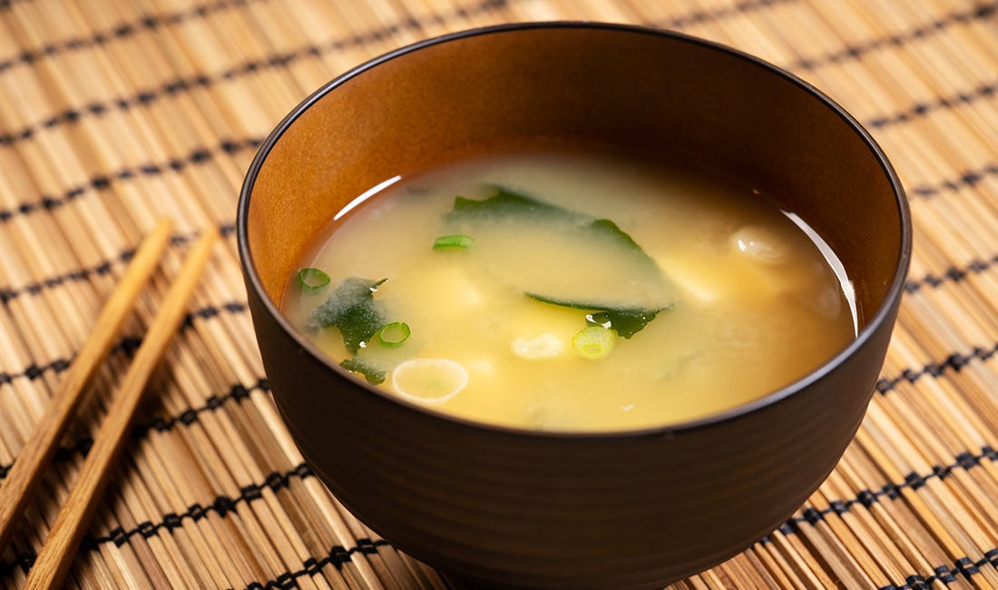 Skin-Healthy Miso Ginger Soup with Greens