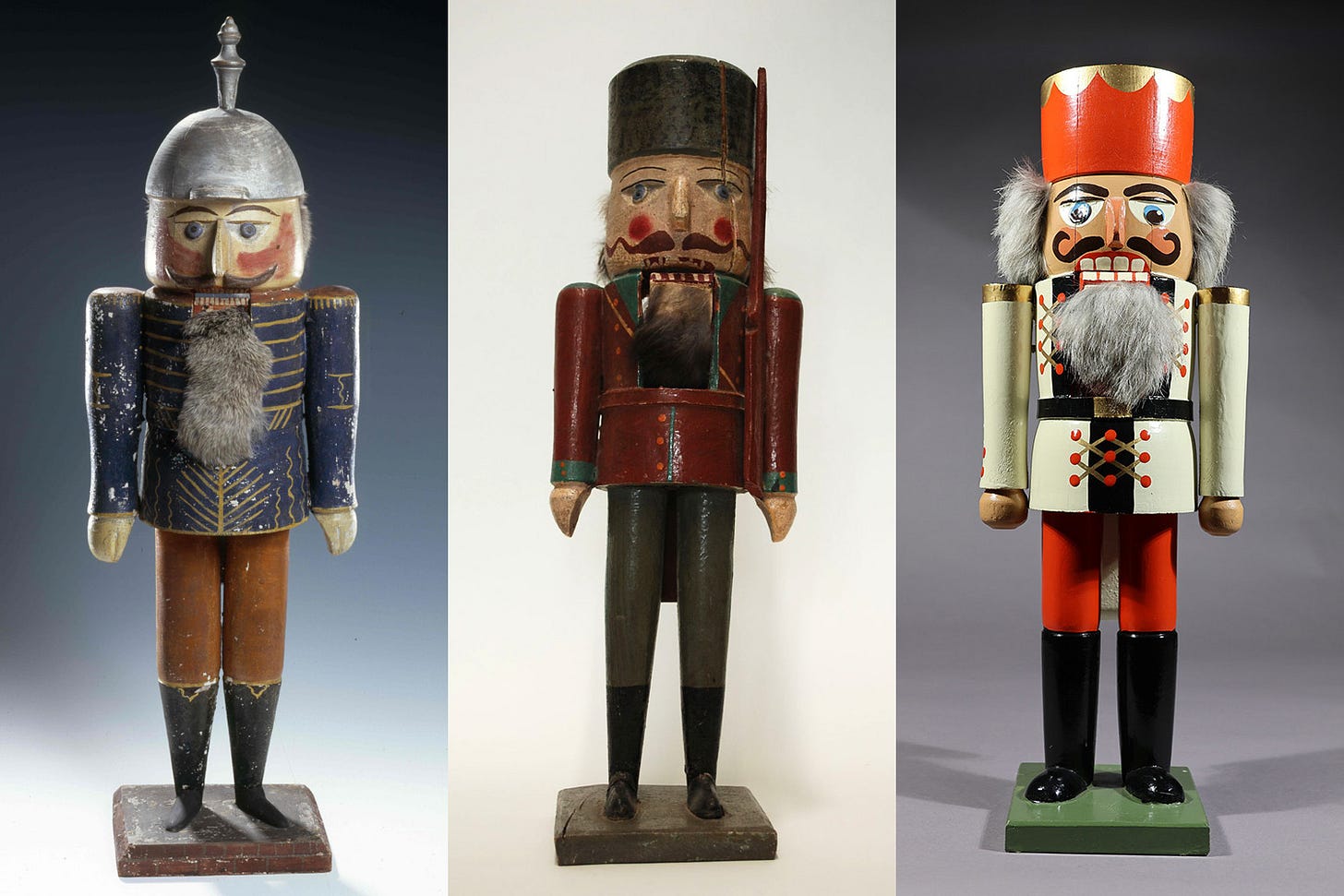 3 nutcrackers from the collection of the Museum for Saxon Folk Art in Dresden 3 nutcrackers from the collection of the Museum for Saxon Folk Art in Dresden