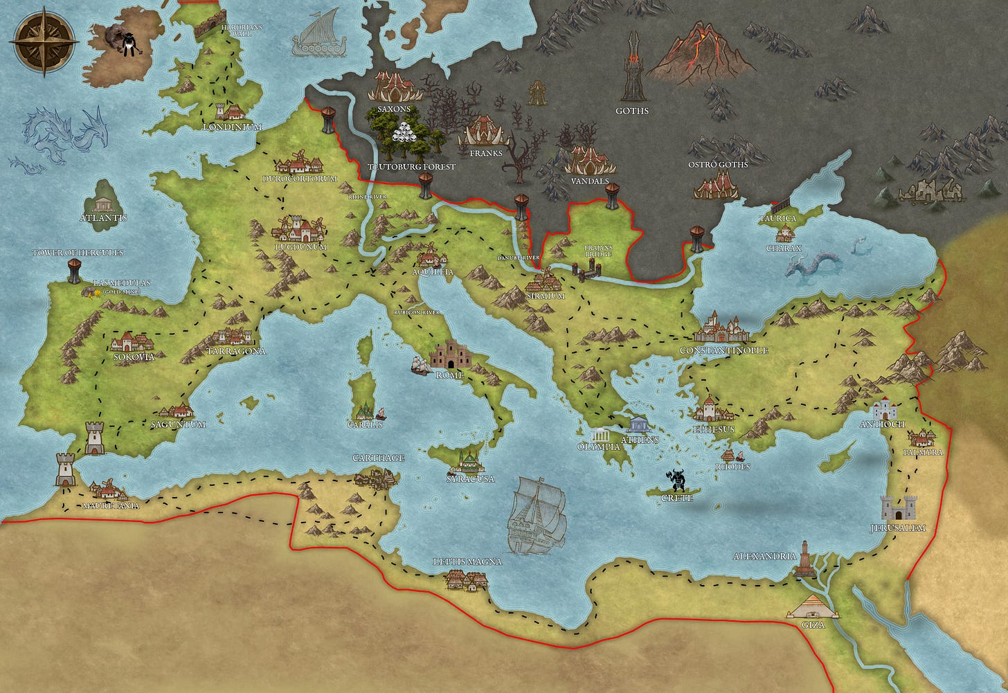 r/ancientrome - Alright, the Roman Empire fantasy map is finished by the designer who I ordered it from! I think it can become much much better so this is gonna be a very long project that is not finished yet. Just want to thank everyone in this subreddit who gave me lots ideas of important cities and locations! r/ancientrome - Alright, the Roman Empire fantasy map is finished by the designer who I ordered it from! I think it can become much much better so this is gonna be a very long project that is not finished yet. Just want to thank everyone in this subreddit who gave me lots ideas of important cities and locations!